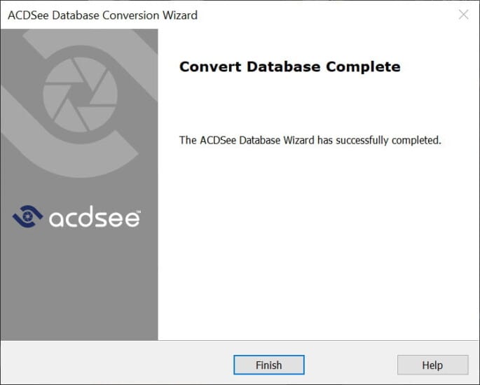 Database conversion Wizard (step 5)